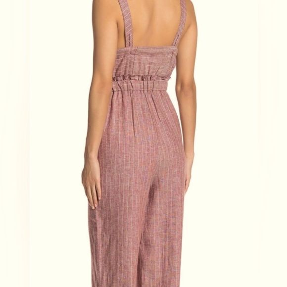 NWT Romeo +Juliet Couture Linen Blend Jumpsuit - Picture 2 of 9